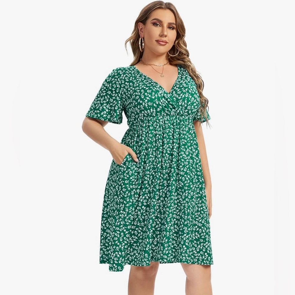 Floral Green Dress